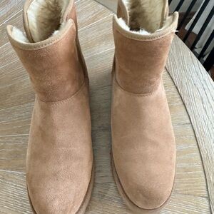 UGG Tan Winter Rain Boots with Plush Lining